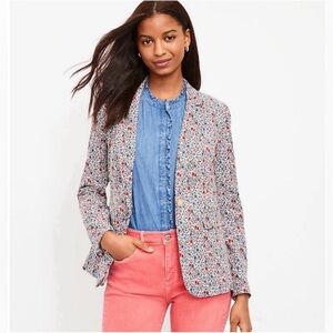 LOFT Ditzy Floral Blazer - Size 0
